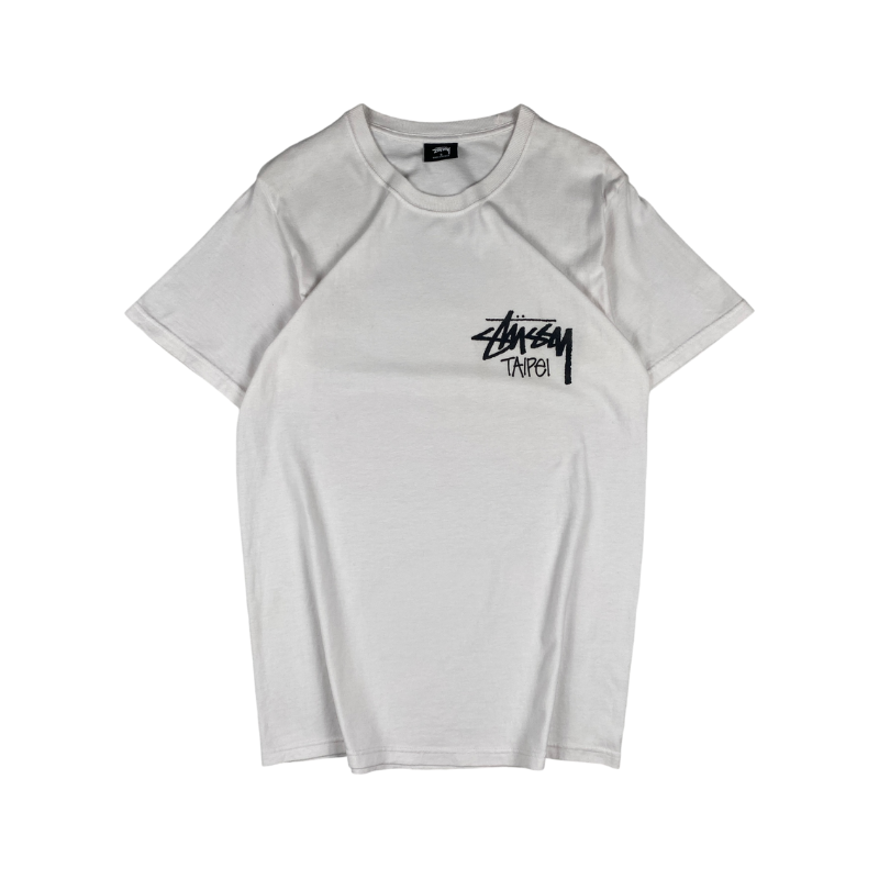 Stussy White Taipei Logo Tee