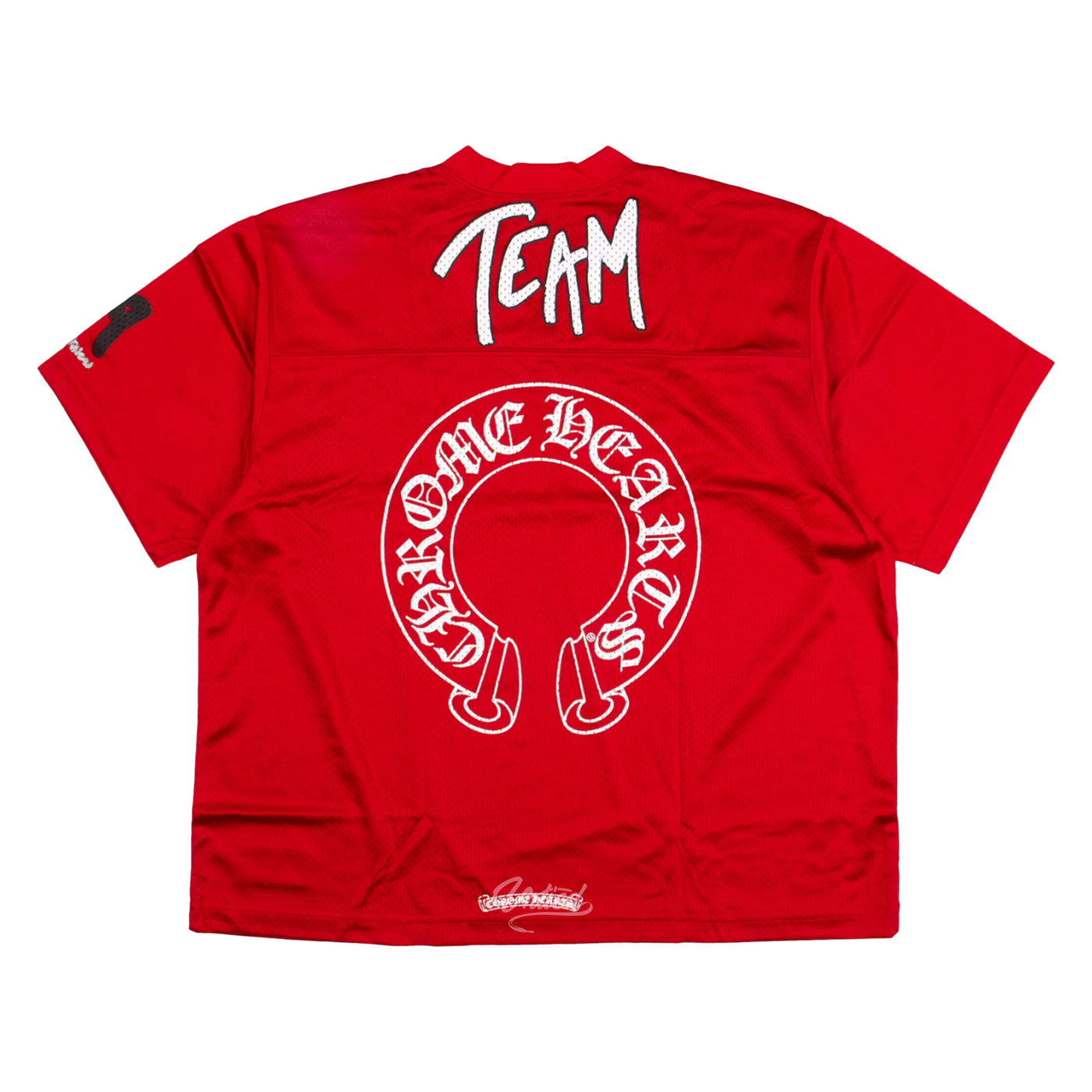 CHROME HEARTS Matty Boy Mesh Stadium Jersey "RED"