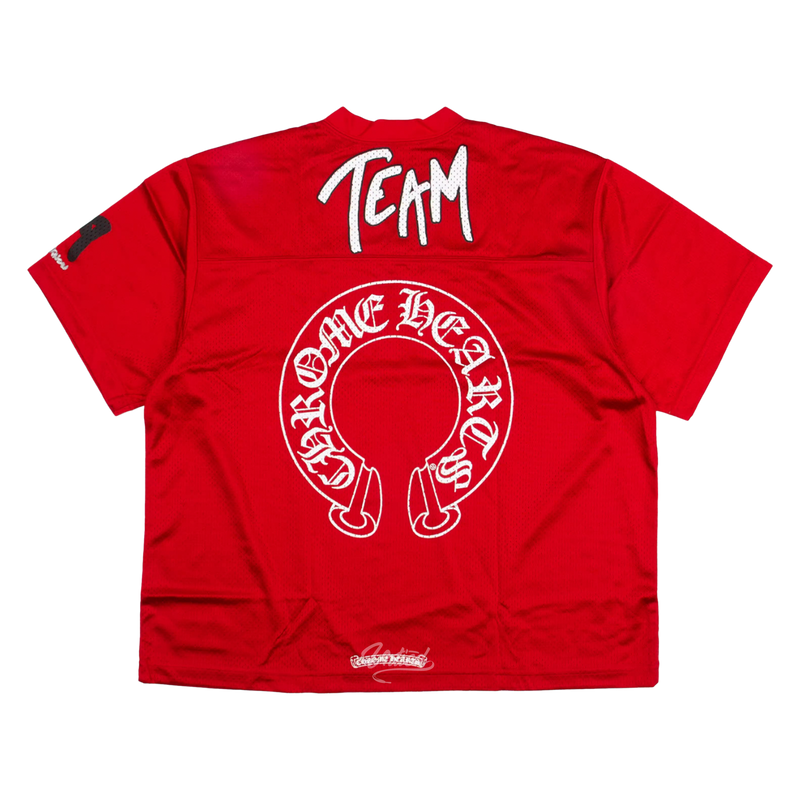 CHROME HEARTS Matty Boy Mesh Stadium Jersey "RED"