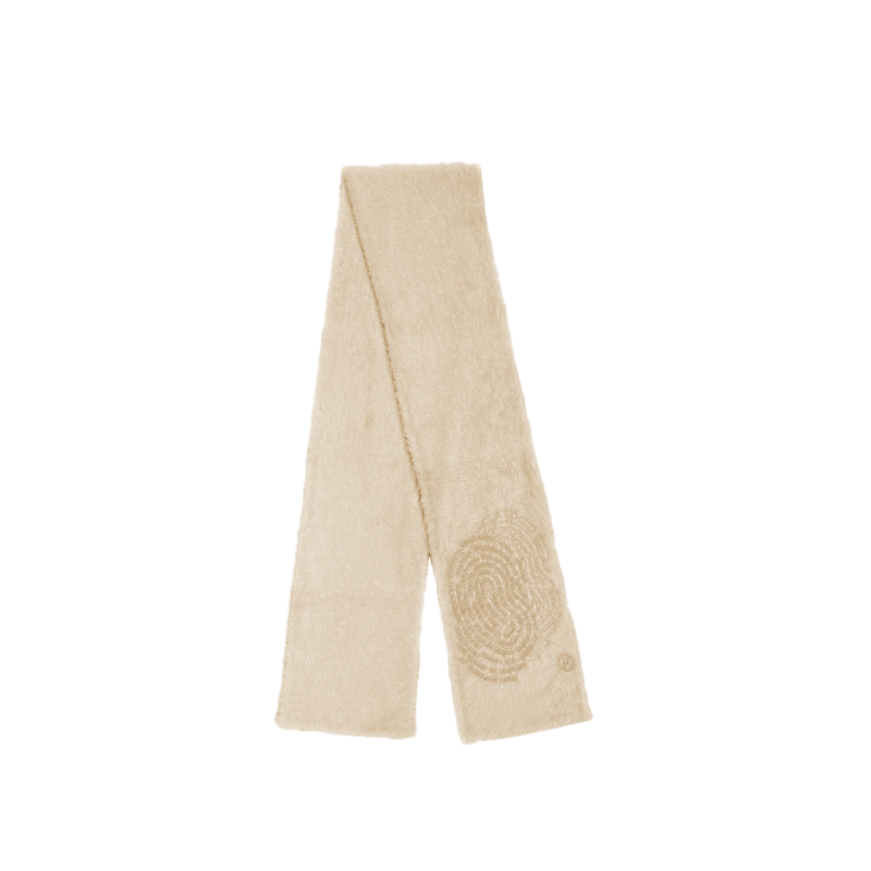 Knitwear Mohair Scarf - Cream | Pierre Bassene