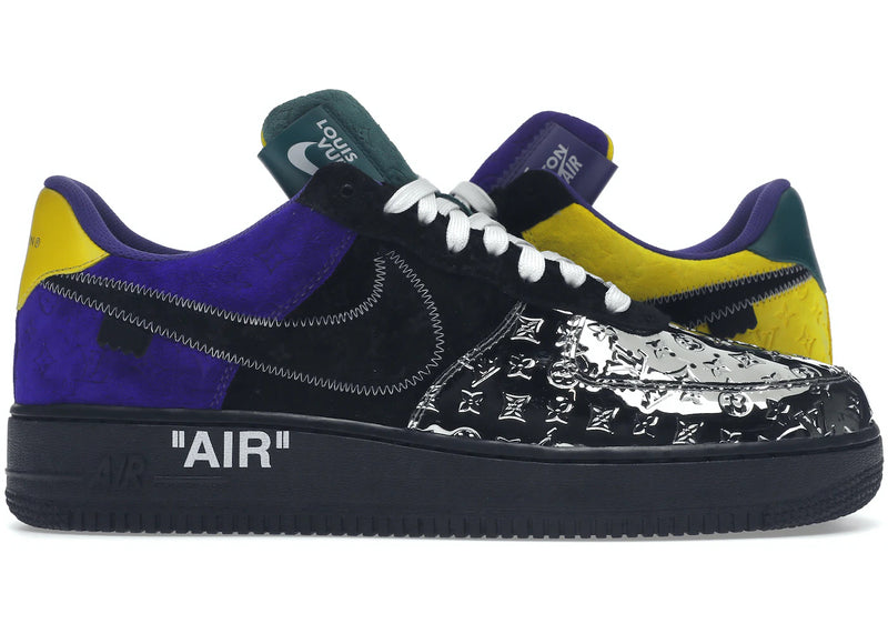 Nike Air Force 1 Low Louis Vuitton Black Mettalic Silver