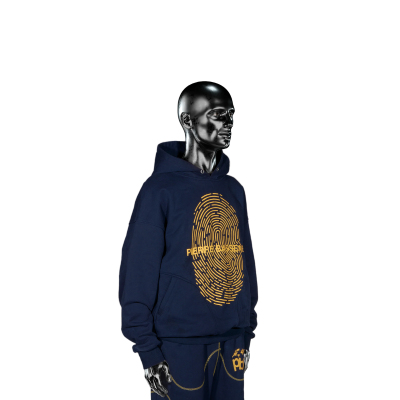 Hoodie UNI Fingerprint Hoodie℗ - Navy | Pierre Bassene