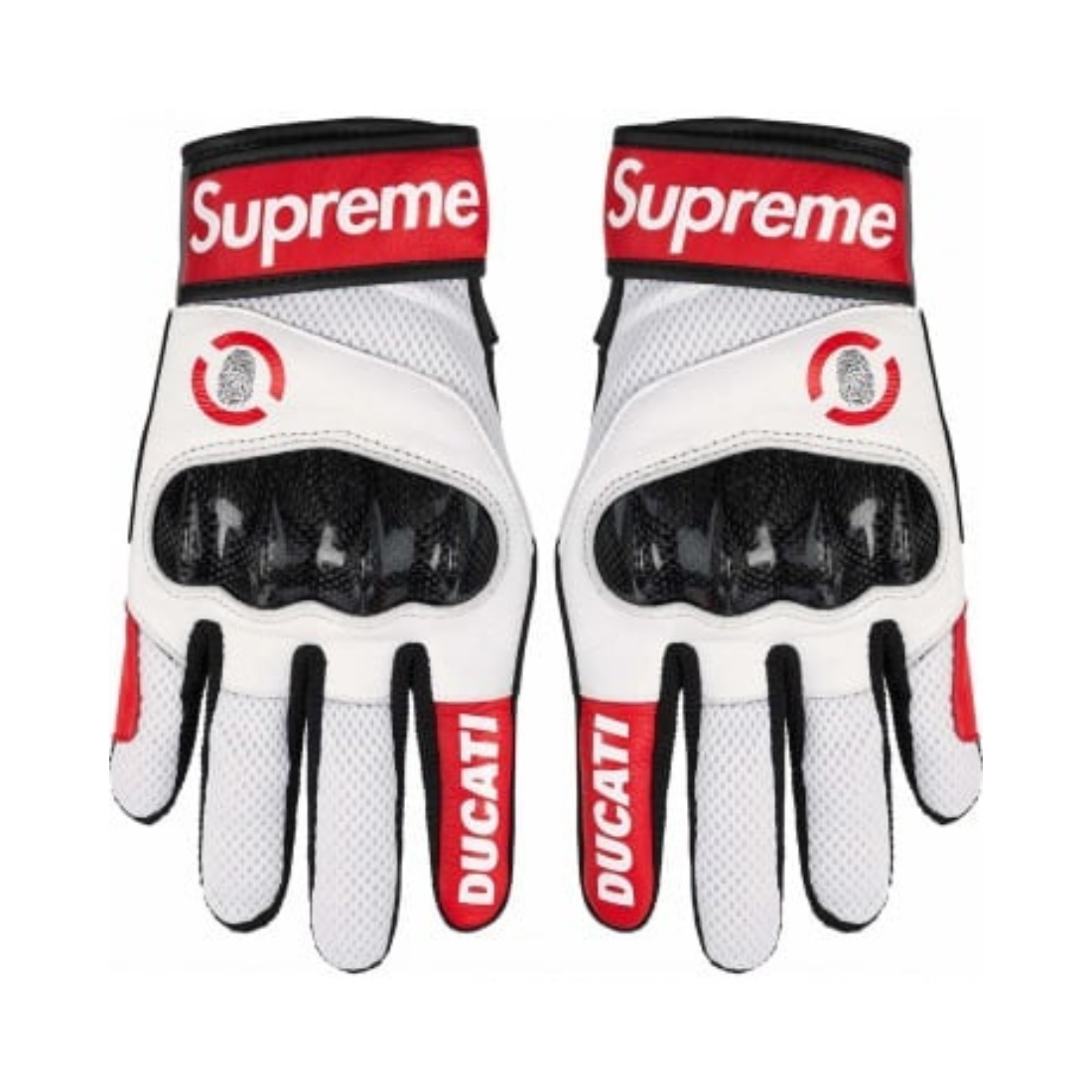 Gloves Red & White | Supreme x Ducati