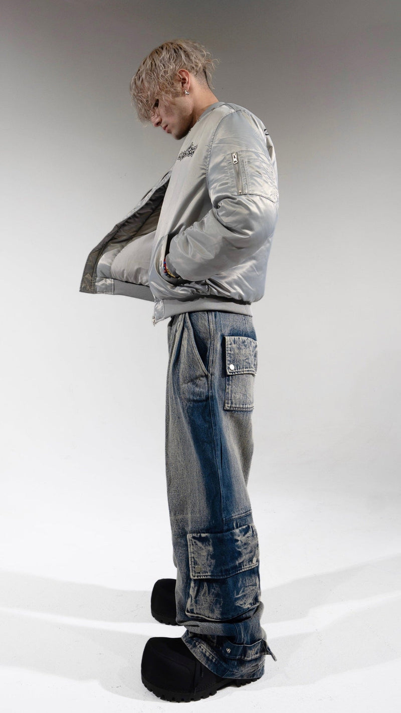 Bomber Jacket QUIROZ 2044® in Silver