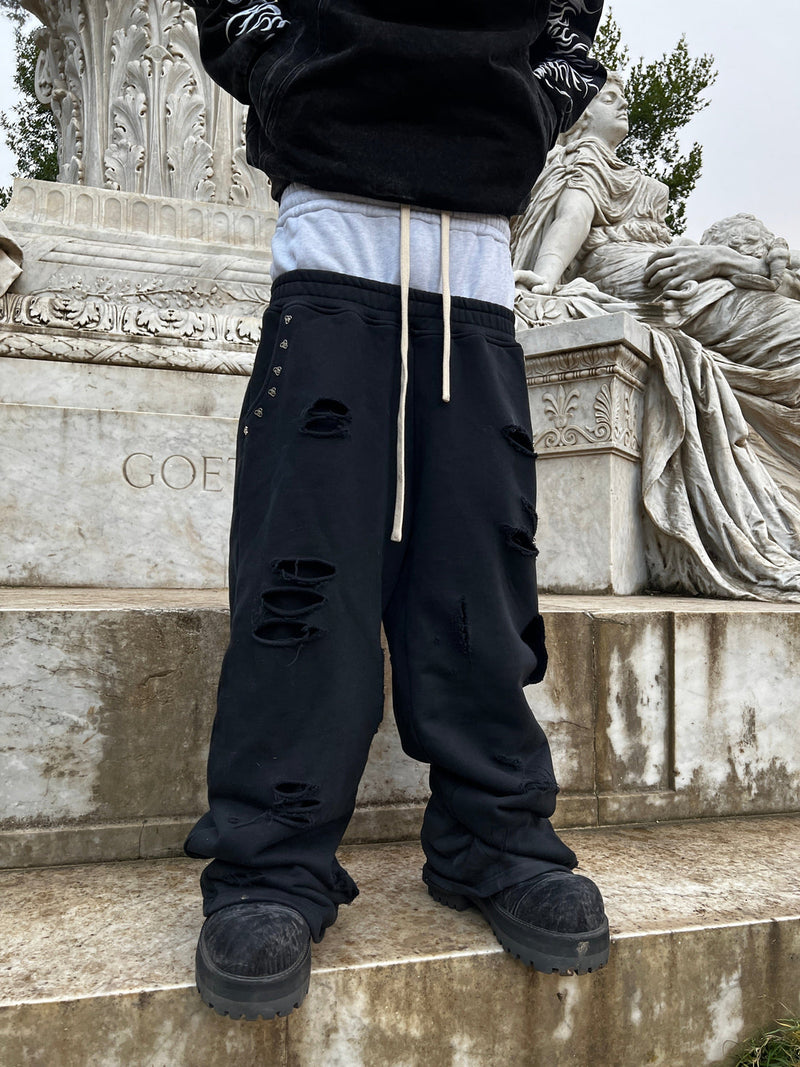 Double Layer QUIROZ 2044® Sweats in Black