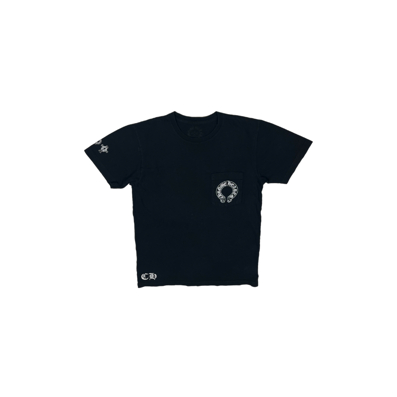T-shirt Black Vertical Logo | Chrome Hearts