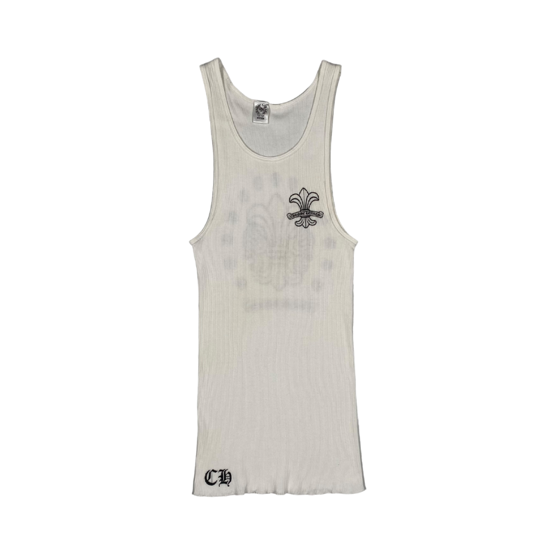 Chrome Hearts White Dagger Logo Tank Top