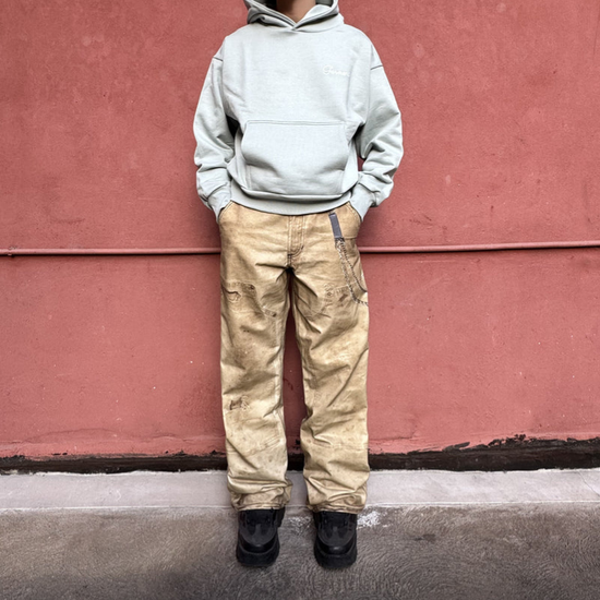 Denim Pants Beige Trompe L'Oeil "Illusion" | Garment Workshop