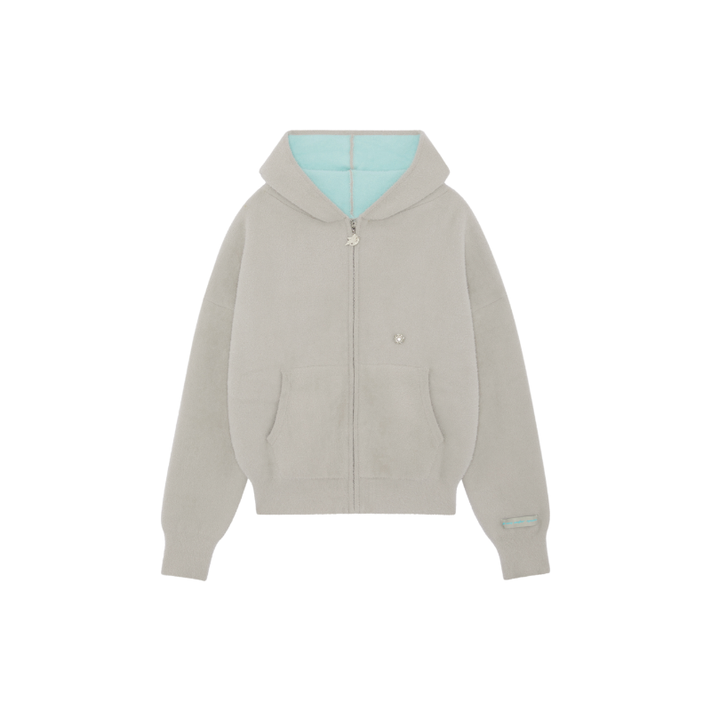 Zip Hoodie Grey Blue Neon | UNDEFINED