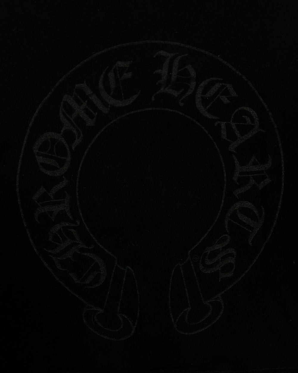 T-shirt Black Red Tonal Horseshoe Logo | Chrome Hearts
