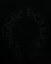 T-shirt Black Red Tonal Horseshoe Logo | Chrome Hearts