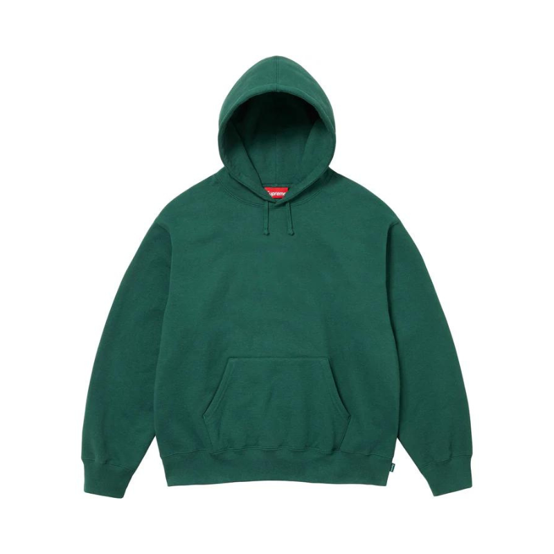 SUPREME Satin Appliqué Hooded Sweatshirt Vert