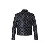 Veste Cuir Damier Gris Foncé | Louis Vuitton