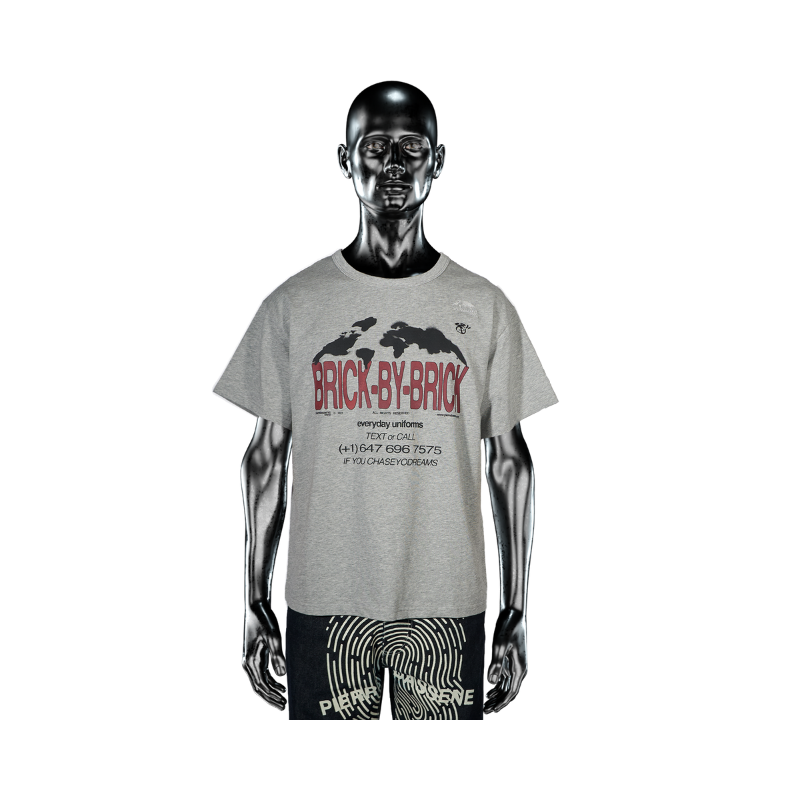 T-shirt Brick℗ Hotline T-shirt - Heather Grey | Pierre Bassene