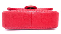 Shoulder bag 21 Cuir Et Motif Chevron Rouge Valentine Vintage | Chanel