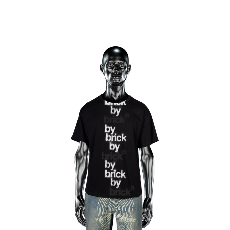 T-shirt Brick By Brick℗ T-shirt - Black | Pierre Bassene