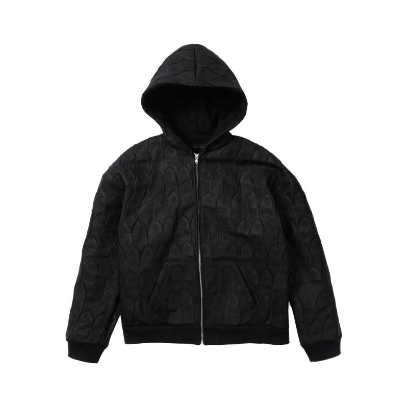 Leather Jacket Flooded Black | WhoDecidesWar