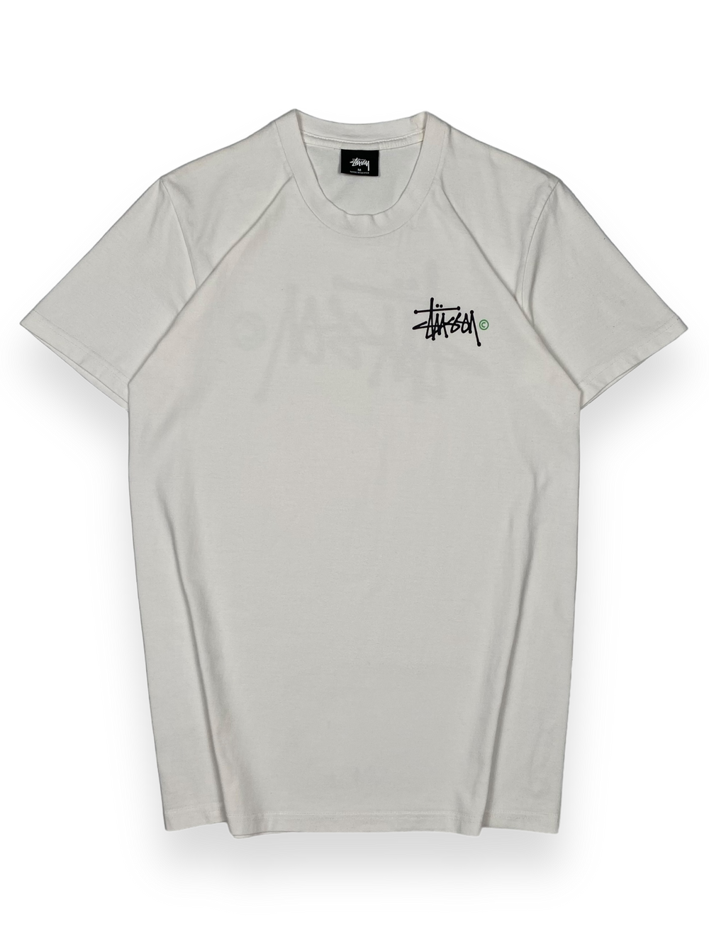 T-shirt White Black Logo | Stussy