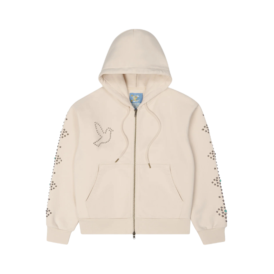 Hoodie Dove & Eye Studded Vintage white  | KidSuper