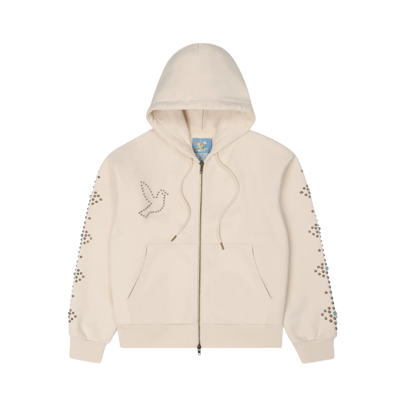 Hoodie Dove & Eye Studded Vintage white  | KidSuper