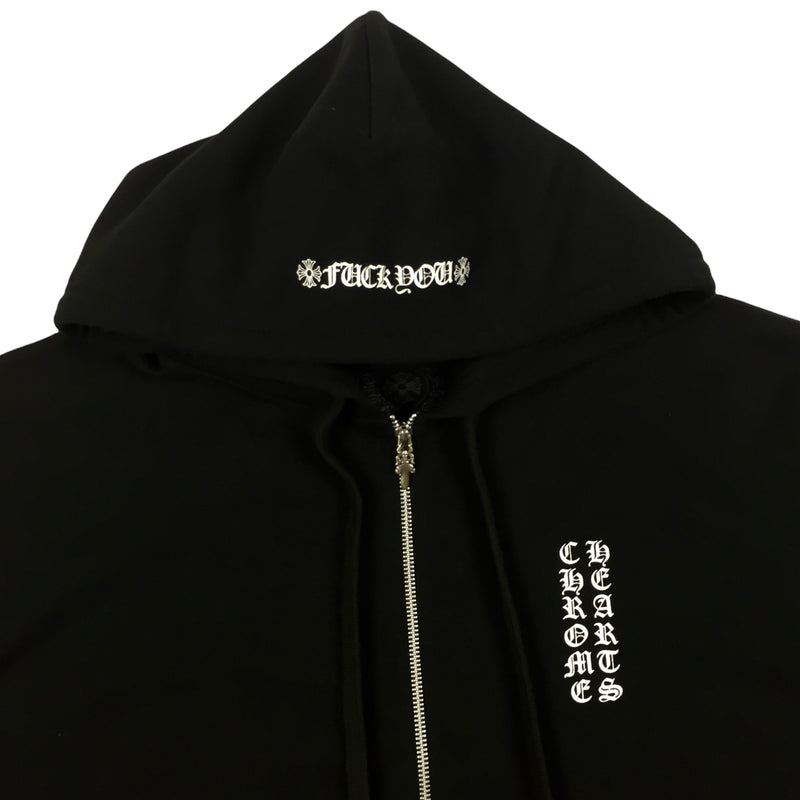 Chrome Hearts Black Fuck You Logo Zip Up Hoodie Vintage