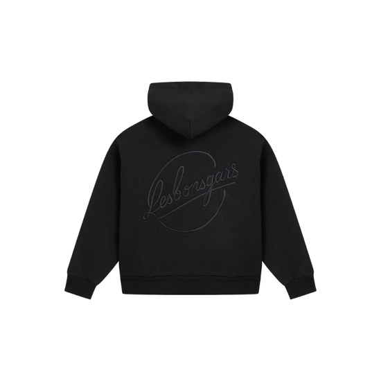 Zip Hoodie Double Clips Black | Les Bons Gars