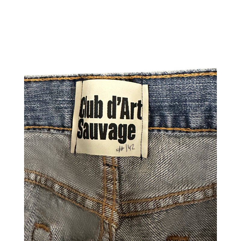 Jeans Worked Sashiko/Distressed Denim #142 | Club D'art Sauvage