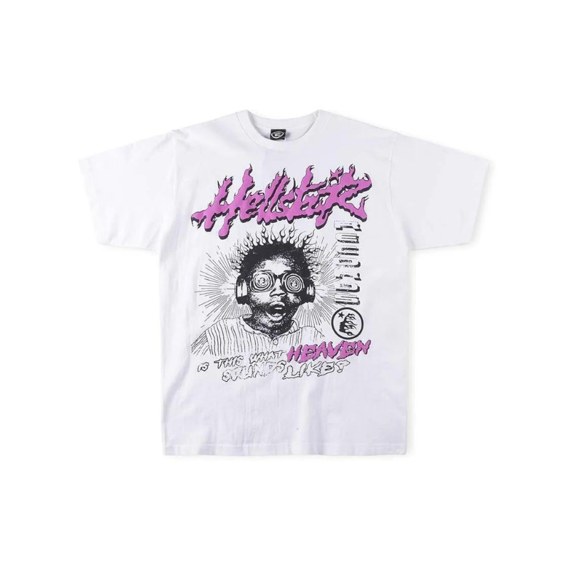 T-shirt 'Is This what Heaven Sounds Like ?' White | Hellstar