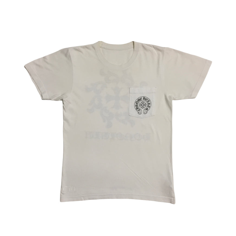 Tee CHROME HEARTS White Honolulu Pocket Logo Vintage