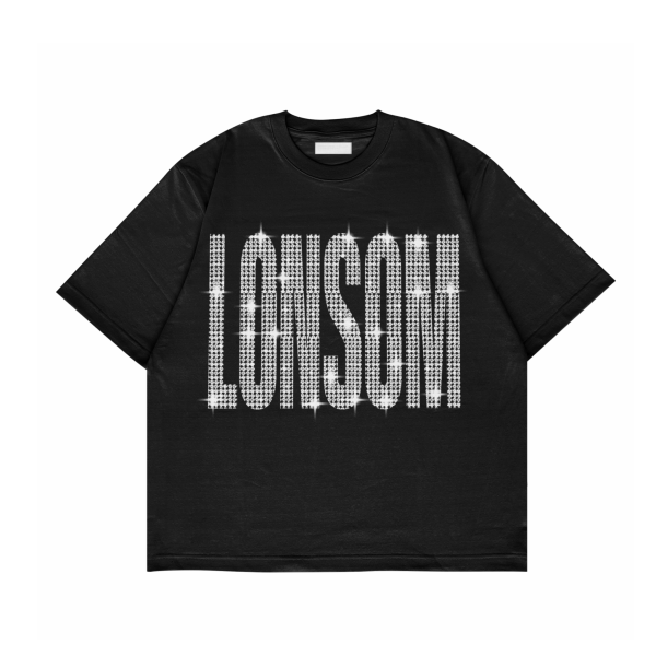 T-shirt Rhinestones Oversized Washed | Lonsom