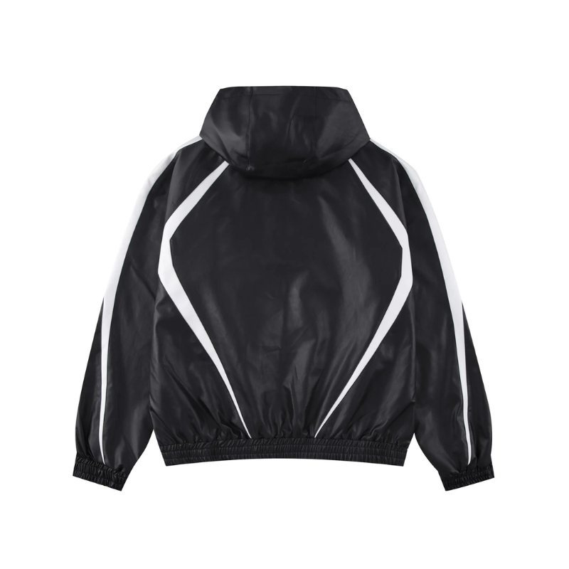 Jackets Leather Track Jacket Black/White | Unknown