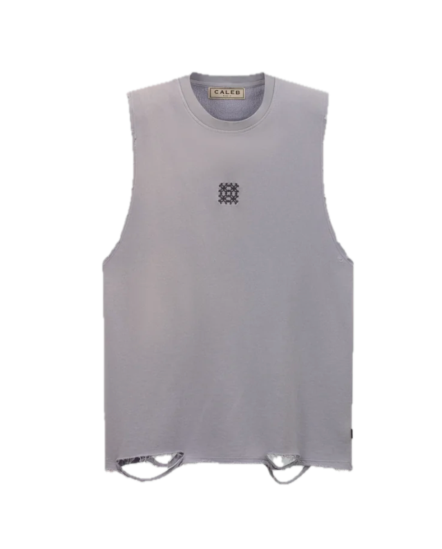 Sleeveless crewneck grey | Caleb