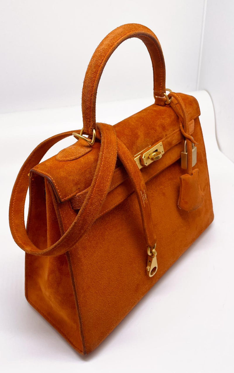 Sac a main HERMES Kelly 25 cm en veau Doblis