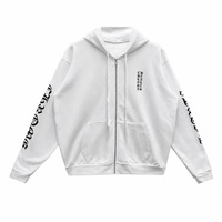Zip Hoodie Vertical Logo  | Chrome Hearts