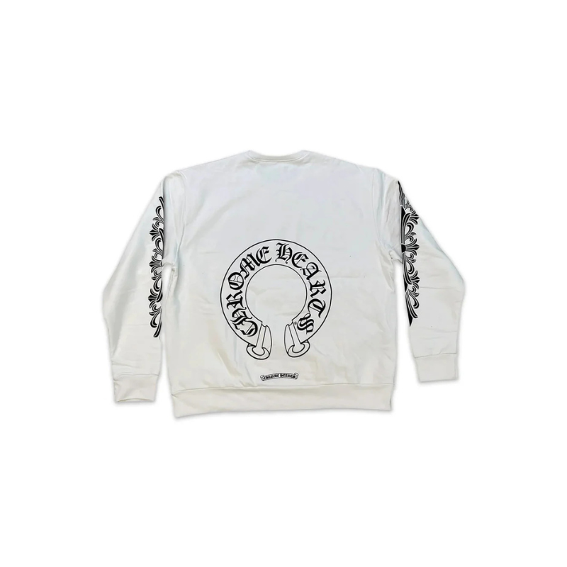 Crewneck Floral White | Chrome Hearts