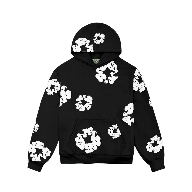 Hoodie Black White | Denim Tears