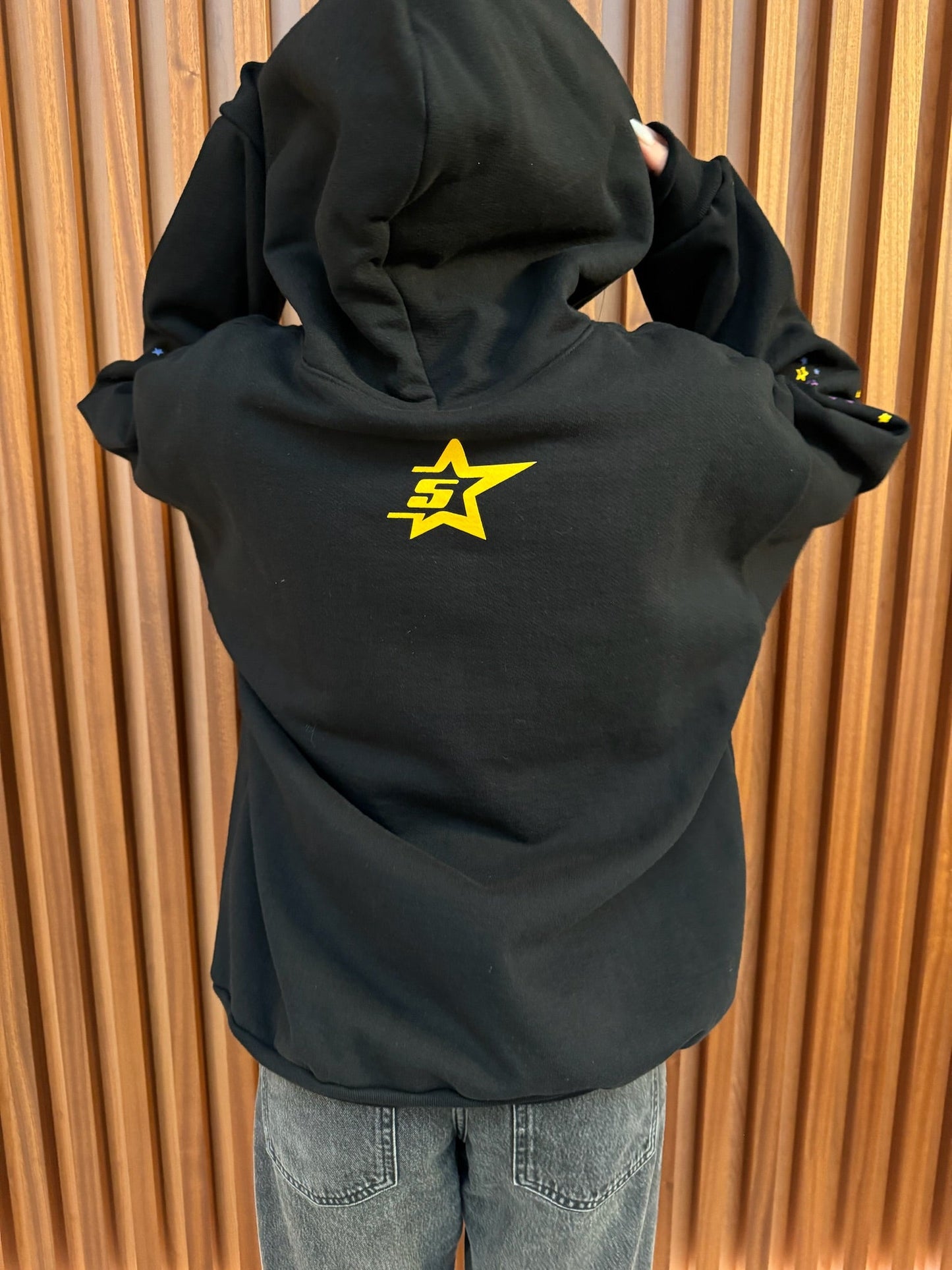 Hoodie SPIDER 'PINK" Black