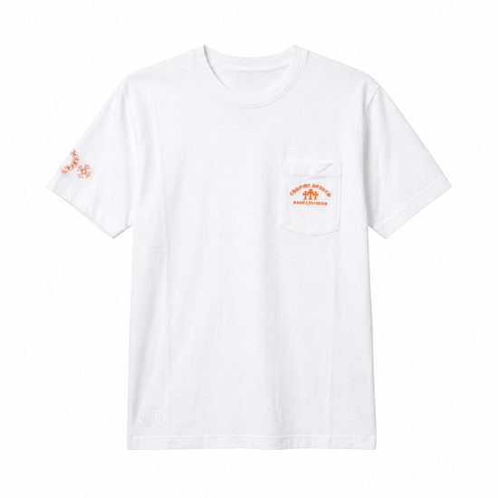 T-shirt White Triple Cross Hollywood Orange
 | Chrome Hearts