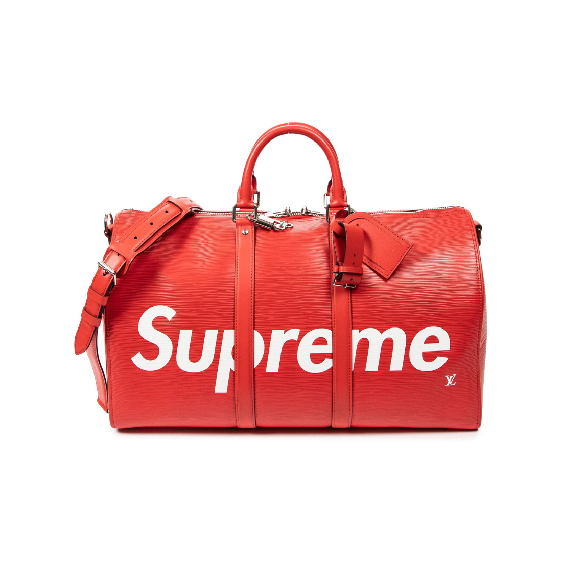 Louis Vuitton x Supreme Keepall Bandouliere Epi 45 Red