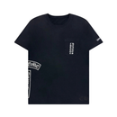 T-shirt Black Horseshoe Vertical Logo  | Chrome Hearts