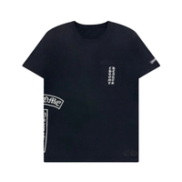 T-shirt Black Horseshoe Vertical Logo  | Chrome Hearts