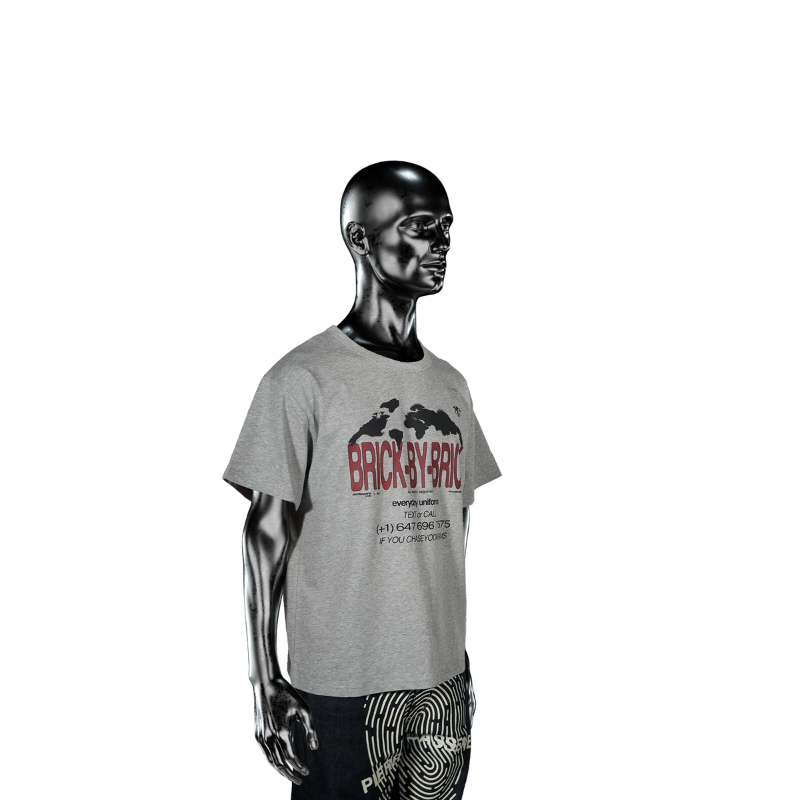 T-shirt Brick℗ Hotline T-shirt - Heather Grey | Pierre Bassene