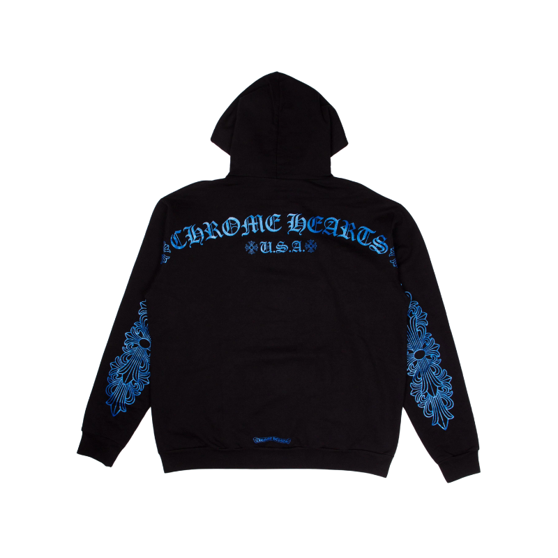 Hoodie CHROME HEARTS Horseshoe USA Black Blue