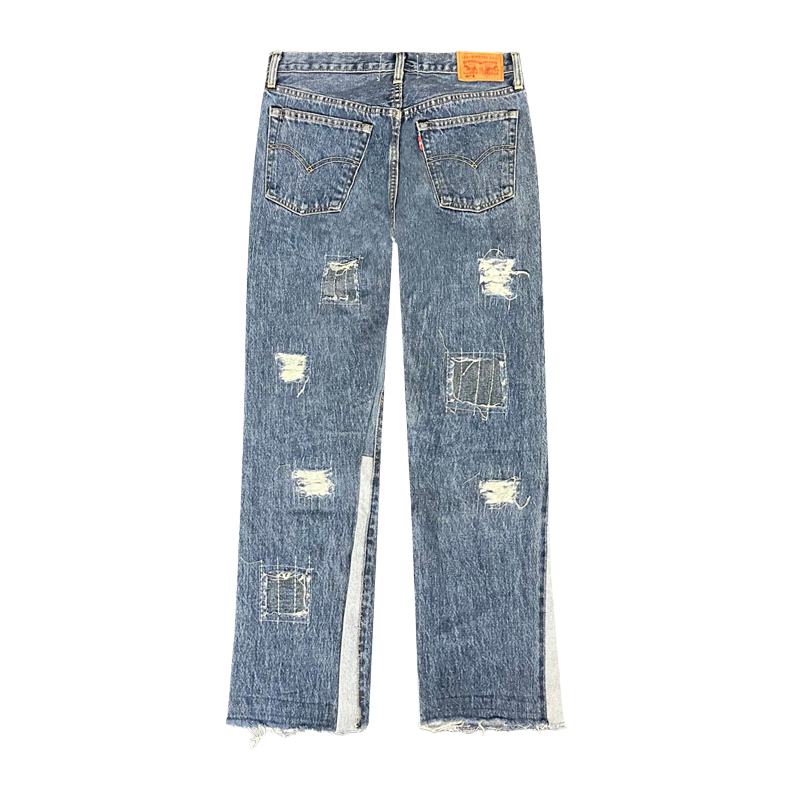 Jeans Worked Sashiko/Distressed Denim #99 | Club D'art Sauvage