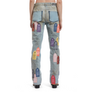 Jeans Patch arched Repared Distressed Multicolor  | WhoDecidesWar