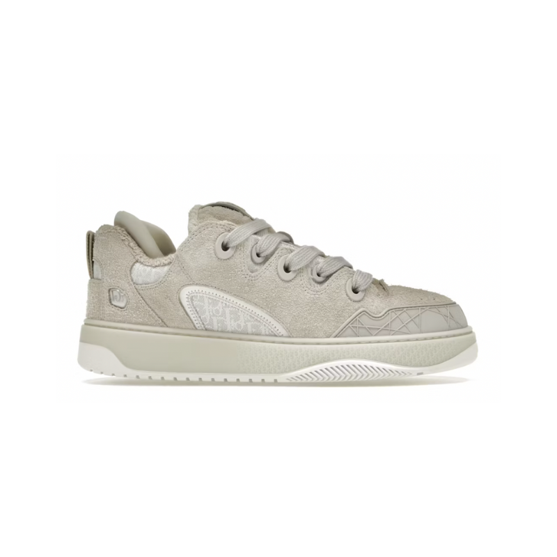 Low-top B9S Skater ERL Cream Suede with White and Cream Oblique Jacquard | Dior