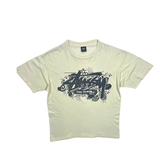 Stussy Vintage Cream Stay Strong Tee