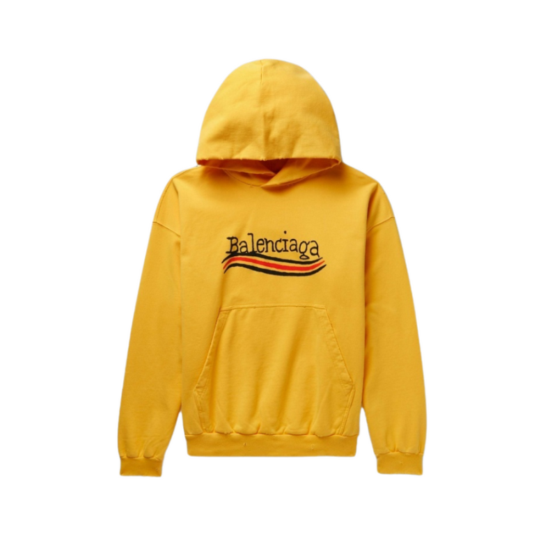 Hoodie Political Campaign Yellow  | Balenciaga