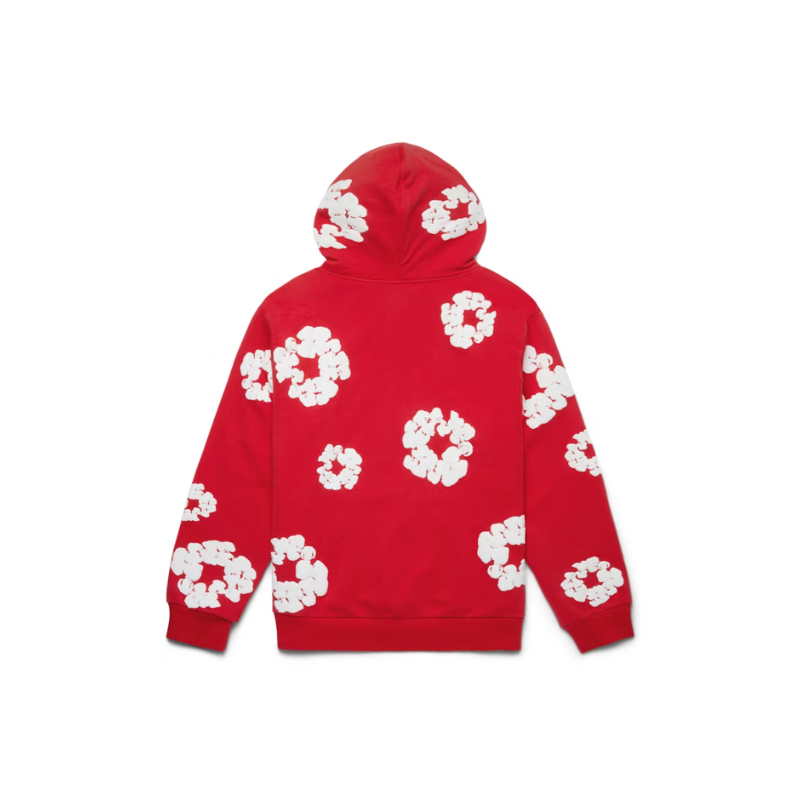 Hoodie Cotton Wreath Red | Denim Tears