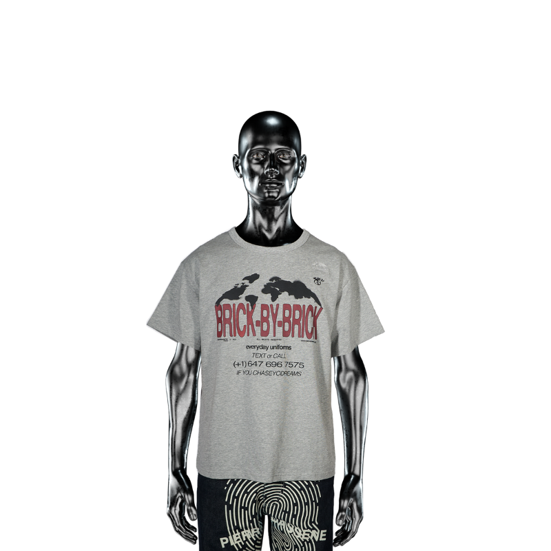 T-shirt Brick℗ Hotline T-shirt - Heather Grey | Pierre Bassene